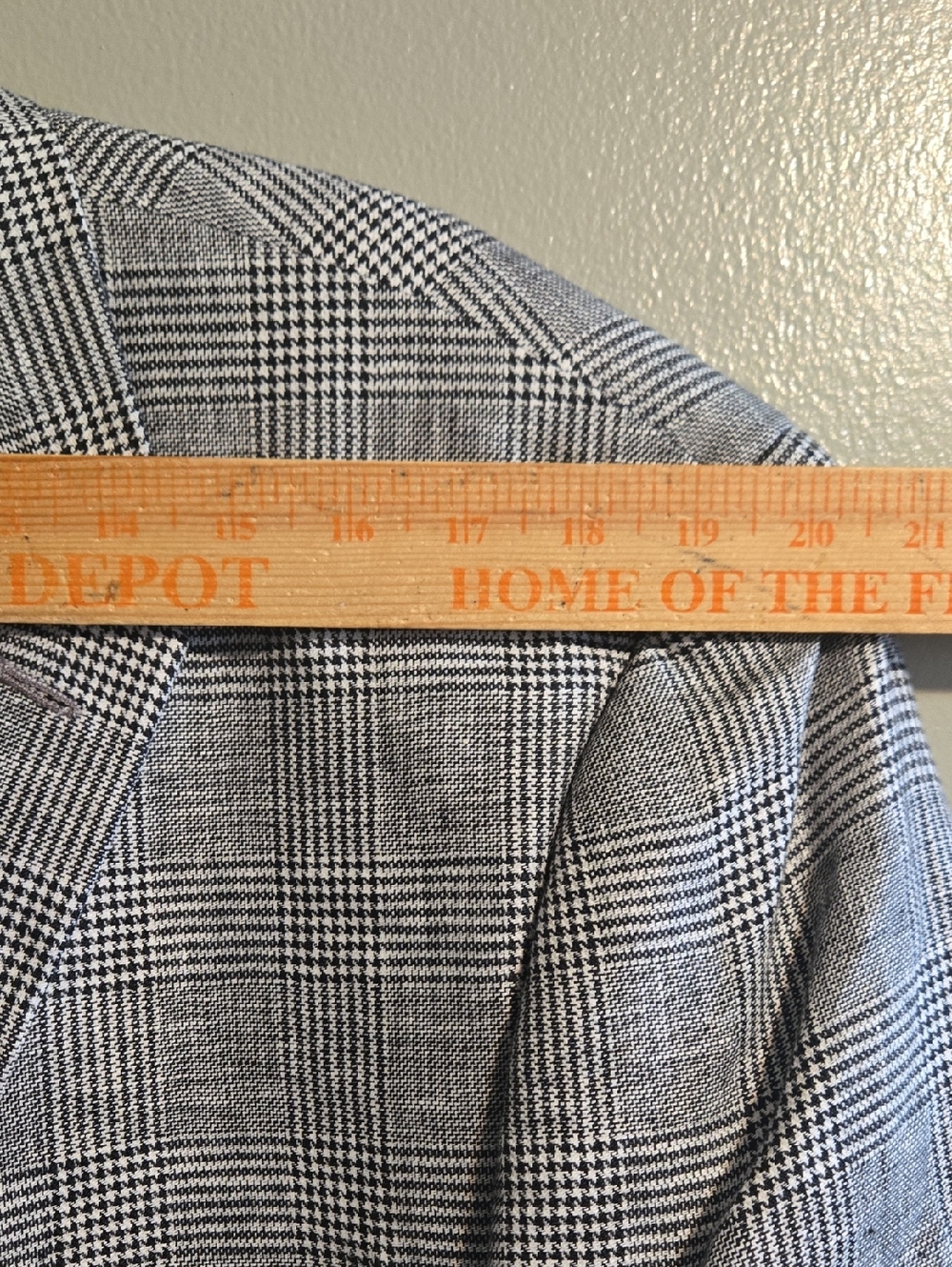 Michael Kors Mens Classic-Fit 100% Linen Plaid Sport Coat Blazer Grey Black 46L - Picture 8 of 11